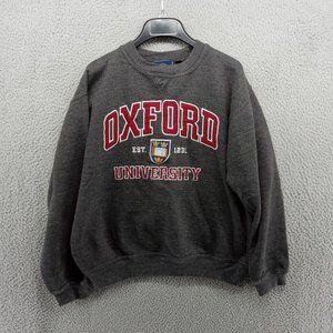 Oxford University Sweatshirt Womens Small Gray Heather Logo Sweater‎ Pullover